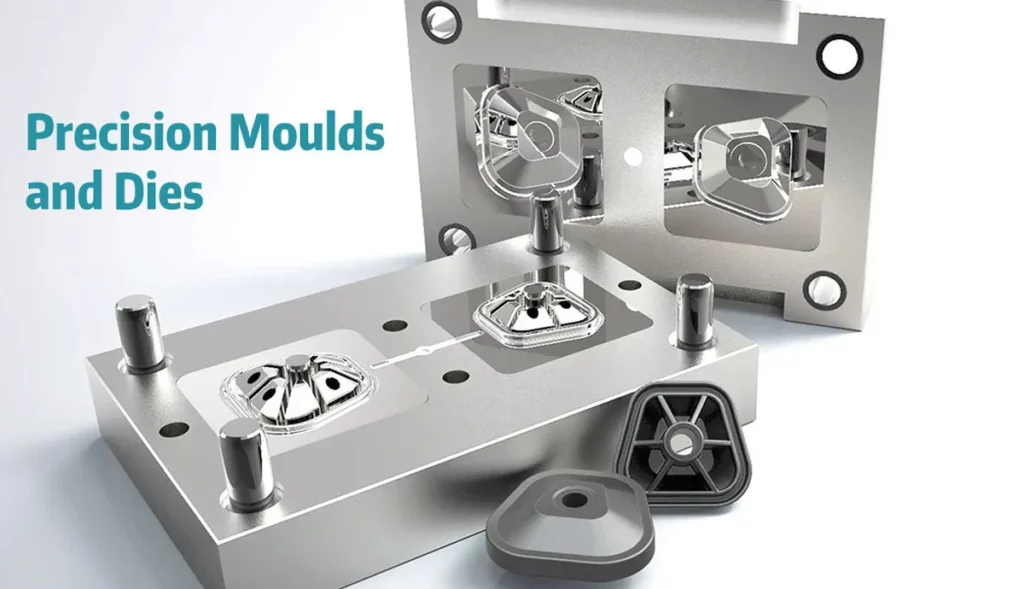 Precision injection mold halves and molded parts for high-tolerance plastic components